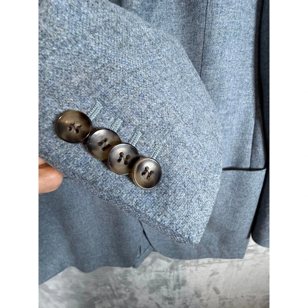 Suitsupply Havana Blazer Mens 36R Blue Slim Fit Solbiati Wool Sport Coat Ivy